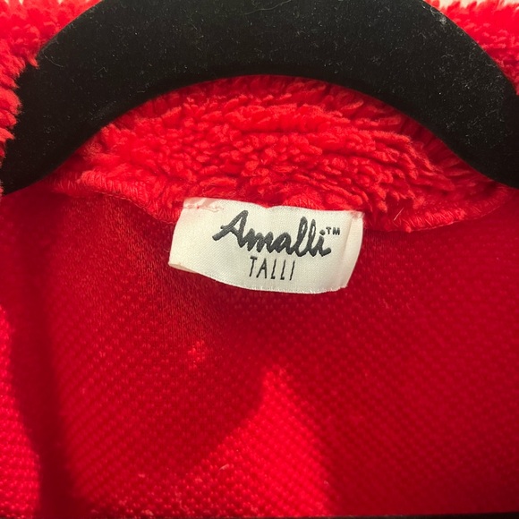 Amalli Talli Red Sweetheart Sherpa Size Small TALL FRIENDLY - Picture 7 of 7